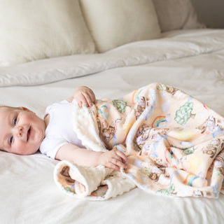 Minky Baby Blanket Noah's Ark
