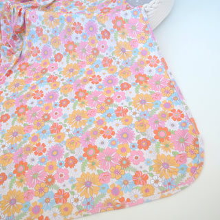 Retro Floral Baby Swaddle Blanket
