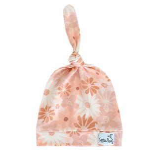 Copper Pearl Penny Top Knot Hat 0-4mo