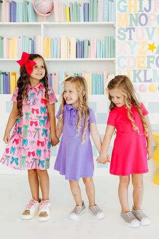 Pink Twirls and Ties Dress