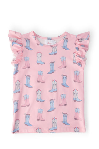 Ribbons & Rodeos Short Sleeve Ruffle Tee
