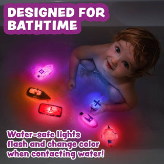 Ocean Rescue Vehicles Light Up Bath Toys