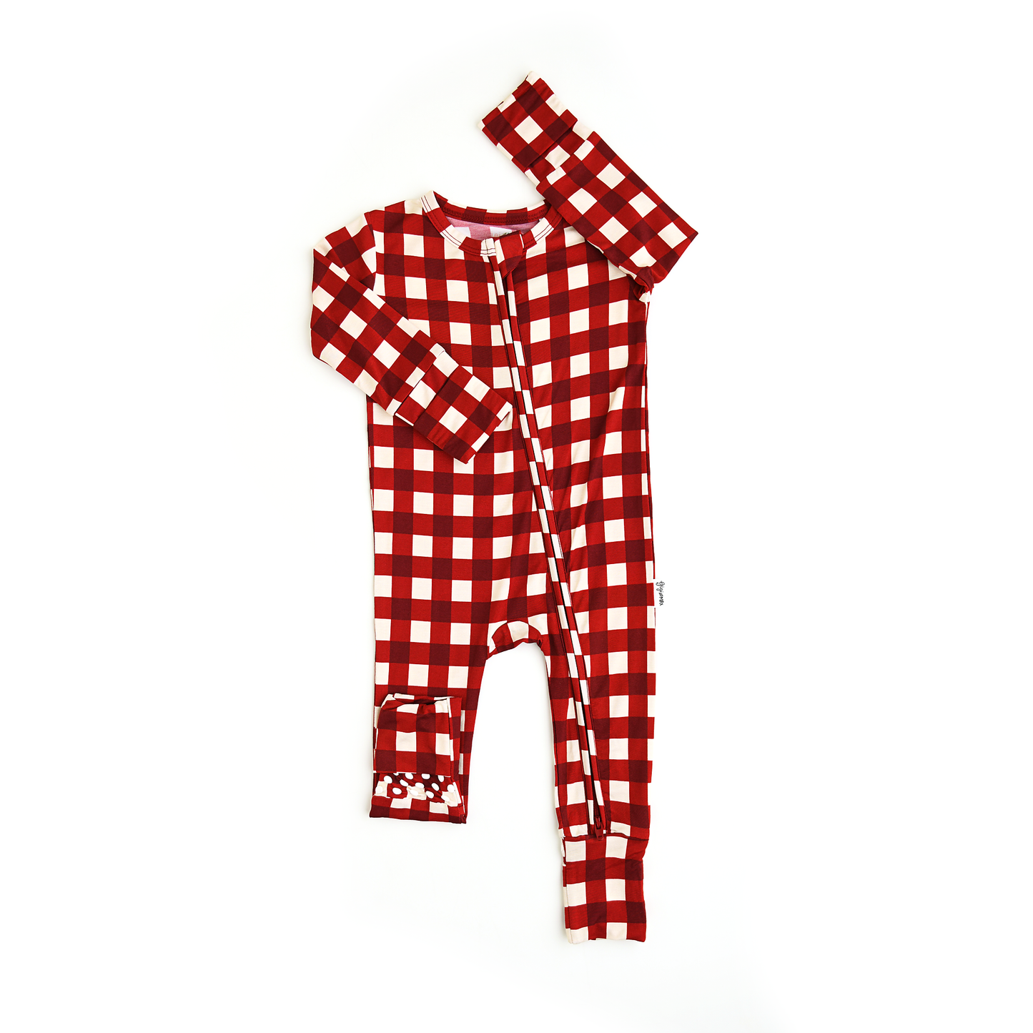 Emery Plaid Zip Bamboo Romper