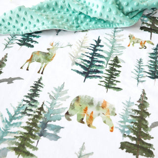 In the Woods Minky Baby Blanket