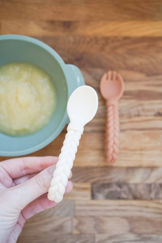 Itzy Ritzy Sweetie Spoons Silicone Fork and Spoon Set