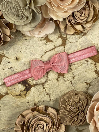 2.5" Bitty Scalloped Bow | Headband
