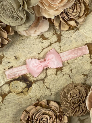 2.5" Bitty Scalloped Bow | Headband