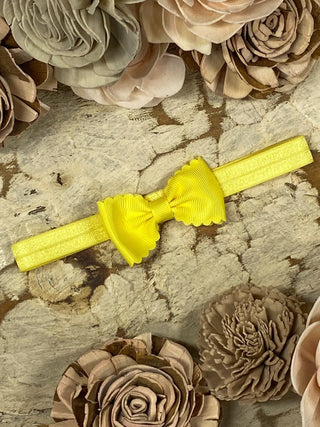 2.5" Bitty Scalloped Bow | Headband