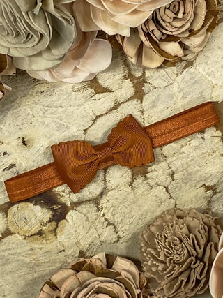 2.5" Bitty Scalloped Bow | Headband