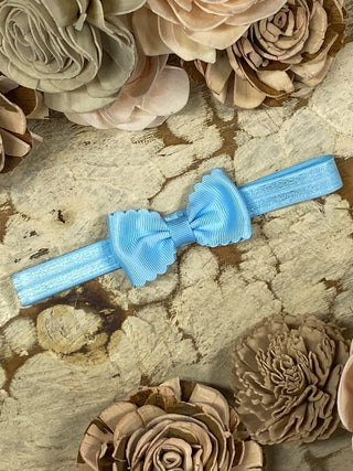 2.5" Bitty Scalloped Bow | Headband