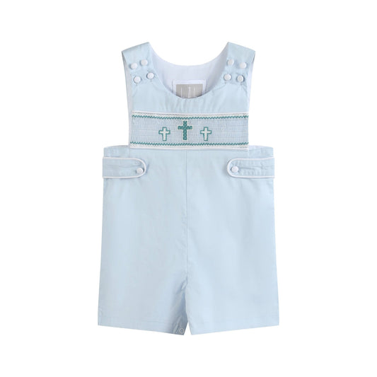 Lil Cactus Blue Cross Smocked Jon Jon