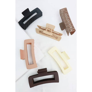 Matte Jumbo Rectangle Hair Claw