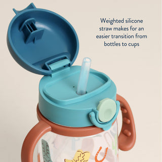Itzy Ritzy Weighted Straw Cup with Snap-Close Lid