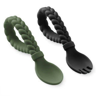 Itzy Ritzy Sweetie Spoons Silicone Fork and Spoon Set