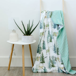 In the Woods Minky Baby Blanket