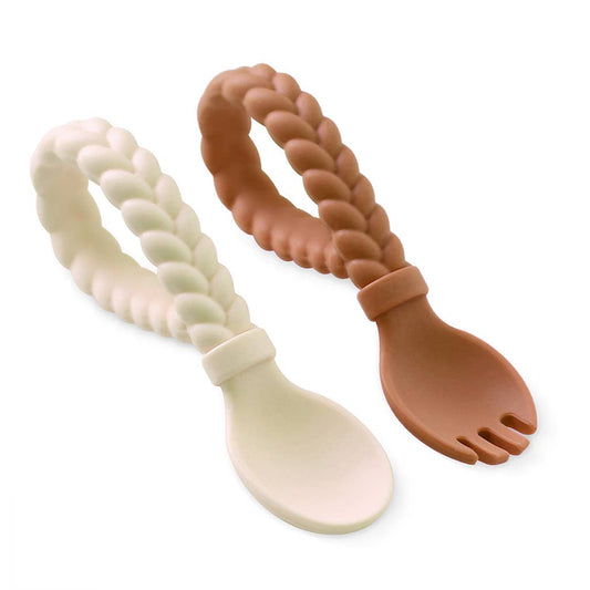 Itzy Ritzy Sweetie Spoons Silicone Fork and Spoon Set