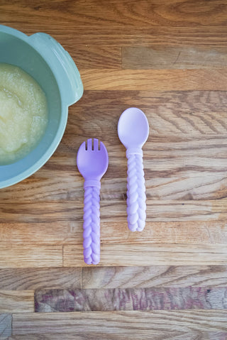 Itzy Ritzy Sweetie Spoons Silicone Fork and Spoon Set