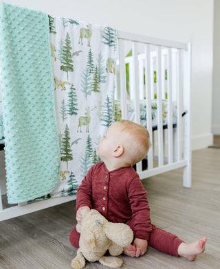 In the Woods Minky Baby Blanket