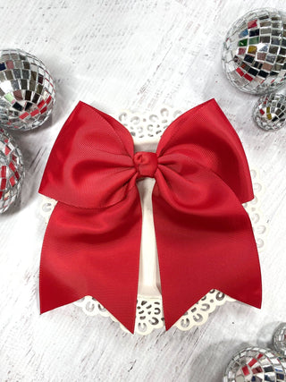 6" Solid Cheer Bow | Alligator Clip