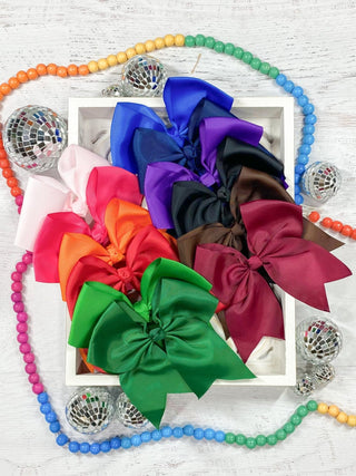 6" Solid Cheer Bow | Alligator Clip
