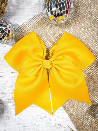 6" Solid Cheer Bow | Alligator Clip