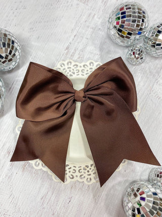 6" Solid Cheer Bow | Alligator Clip
