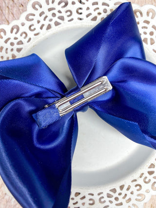 4.5" Classic Satin Hair Bows | Alligator Clips