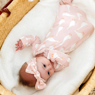 Copper Pearl - Newborn Knotted Gown - Goosie