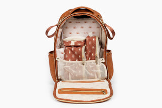 Itzy Ritzy Boss Plus™ Backpack Diaper Bag — Cognac