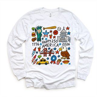 Happy 250 America Kids Tee