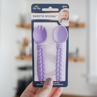 Itzy Ritzy Sweetie Spoons Silicone Fork and Spoon Set