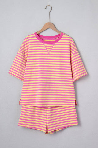 Rose Stripe Short Set