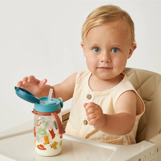 Itzy Ritzy Weighted Straw Cup with Snap-Close Lid