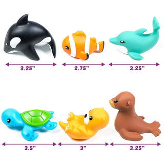 Tub Works Marine Mold-Free Bath Toys — 6-Pack
