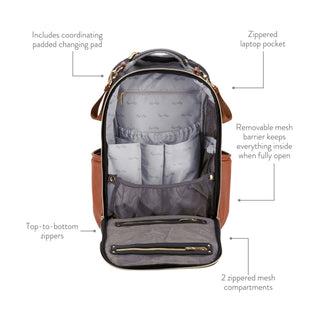 Itzy Ritzy Boss Plus™ Backpack Diaper Bag — Cognac