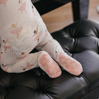 Copper Pearl Zip-Up Footie Pajama — Katerina (0-3 Months)