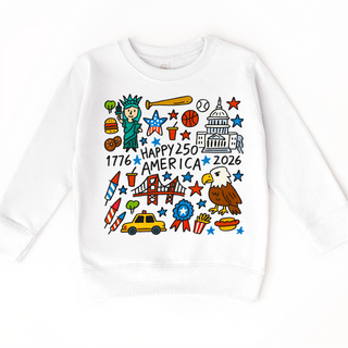 Happy 250 America Kids Tee