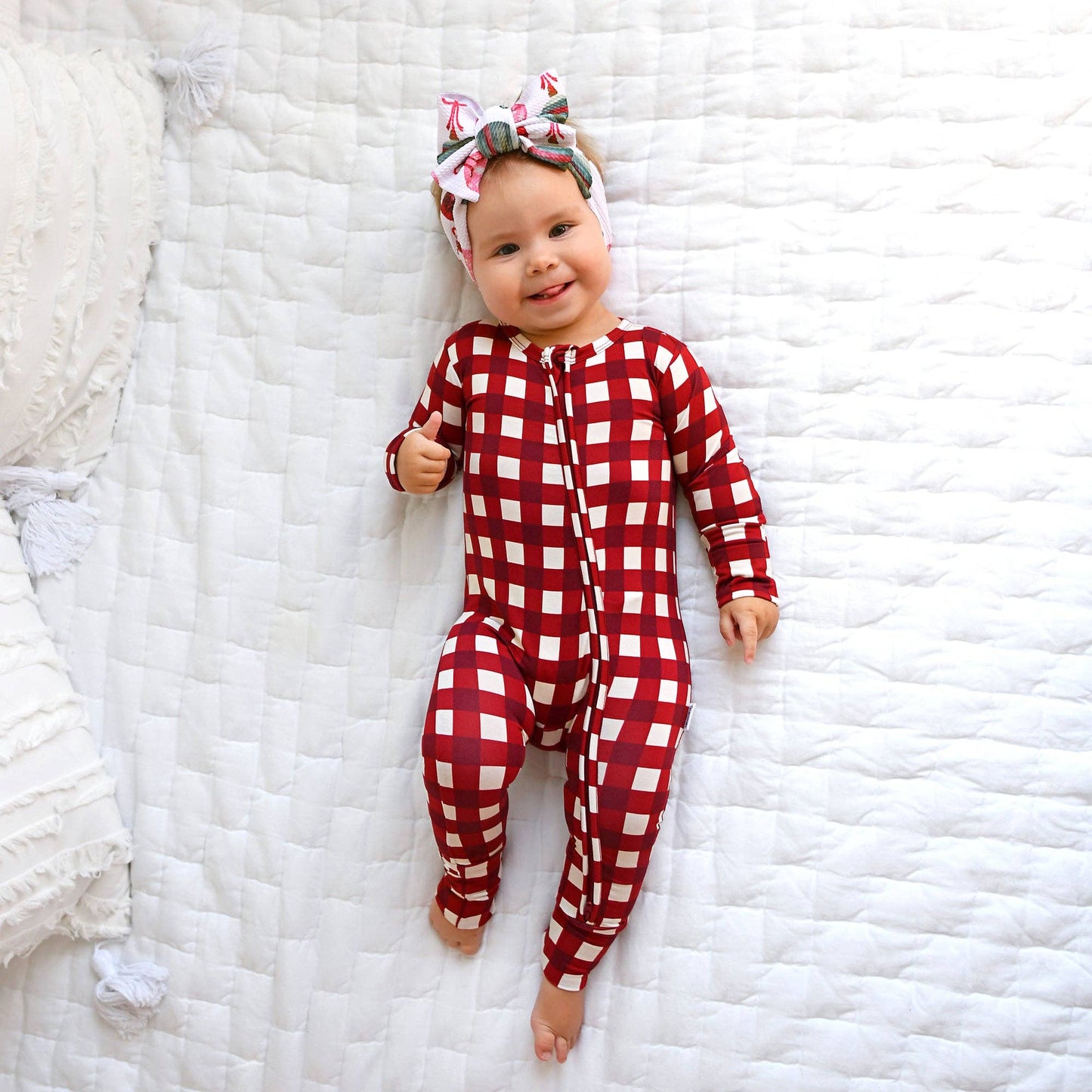 Emery Plaid Zip Bamboo Romper