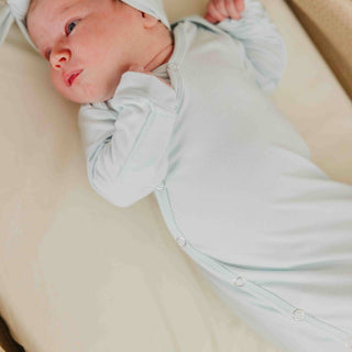 Copper Pearl Newborn Knotted Gown — Air