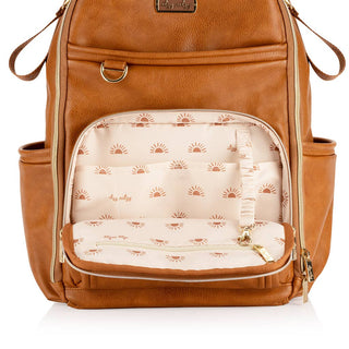 Itzy Ritzy Boss Plus™ Backpack Diaper Bag — Cognac