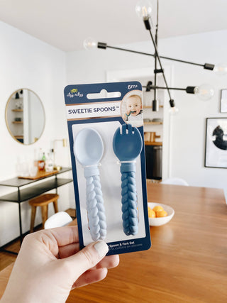 Itzy Ritzy Sweetie Spoons Silicone Fork and Spoon Set