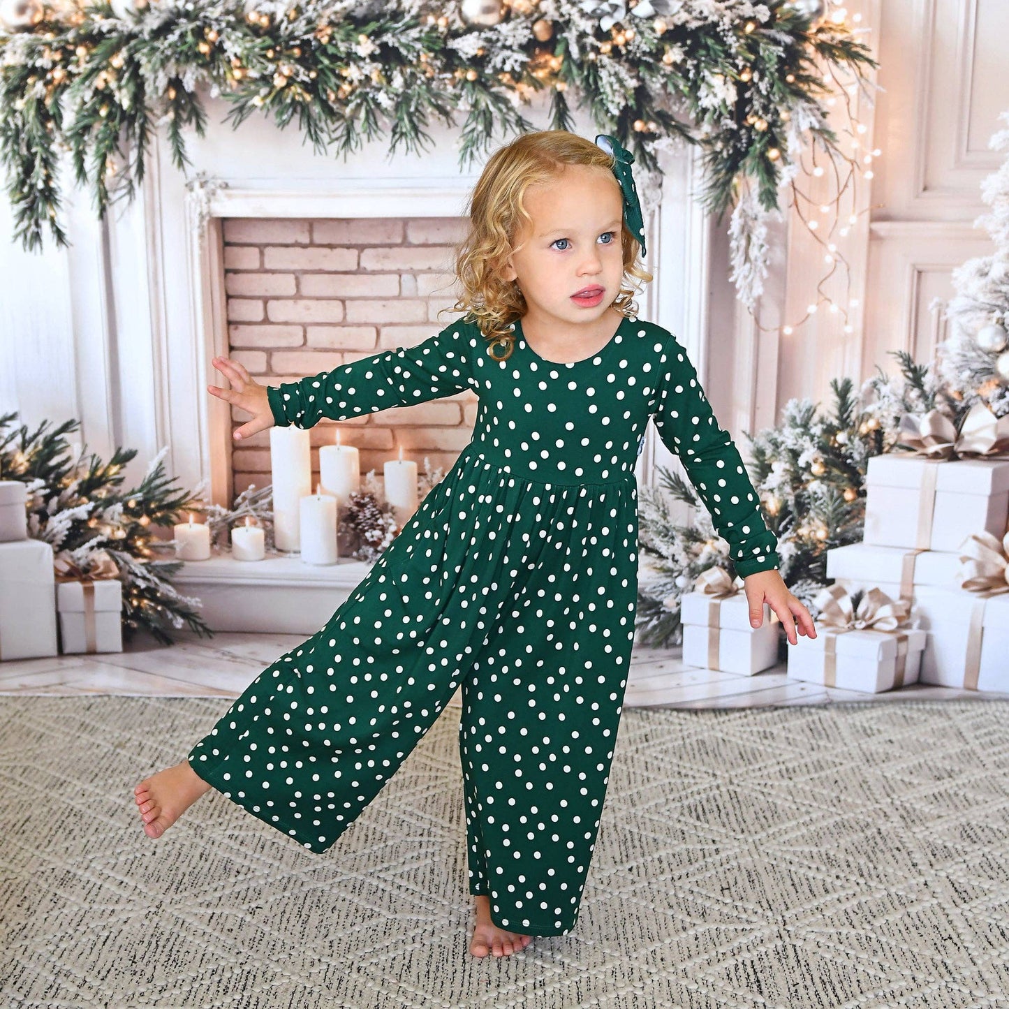 Dottie WIDE LEG ROMPER Christmas Bamboo Toddler Kid Clothing