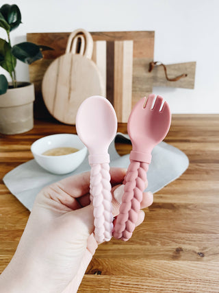 Itzy Ritzy Sweetie Spoons Silicone Fork and Spoon Set