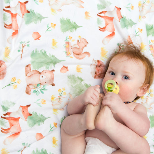 Forest Friends Minky Blanket