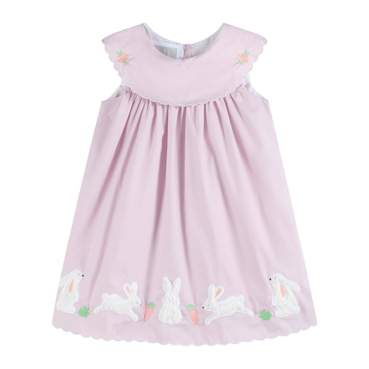 Lil Cactus Purple Bunny and Flowers Dress