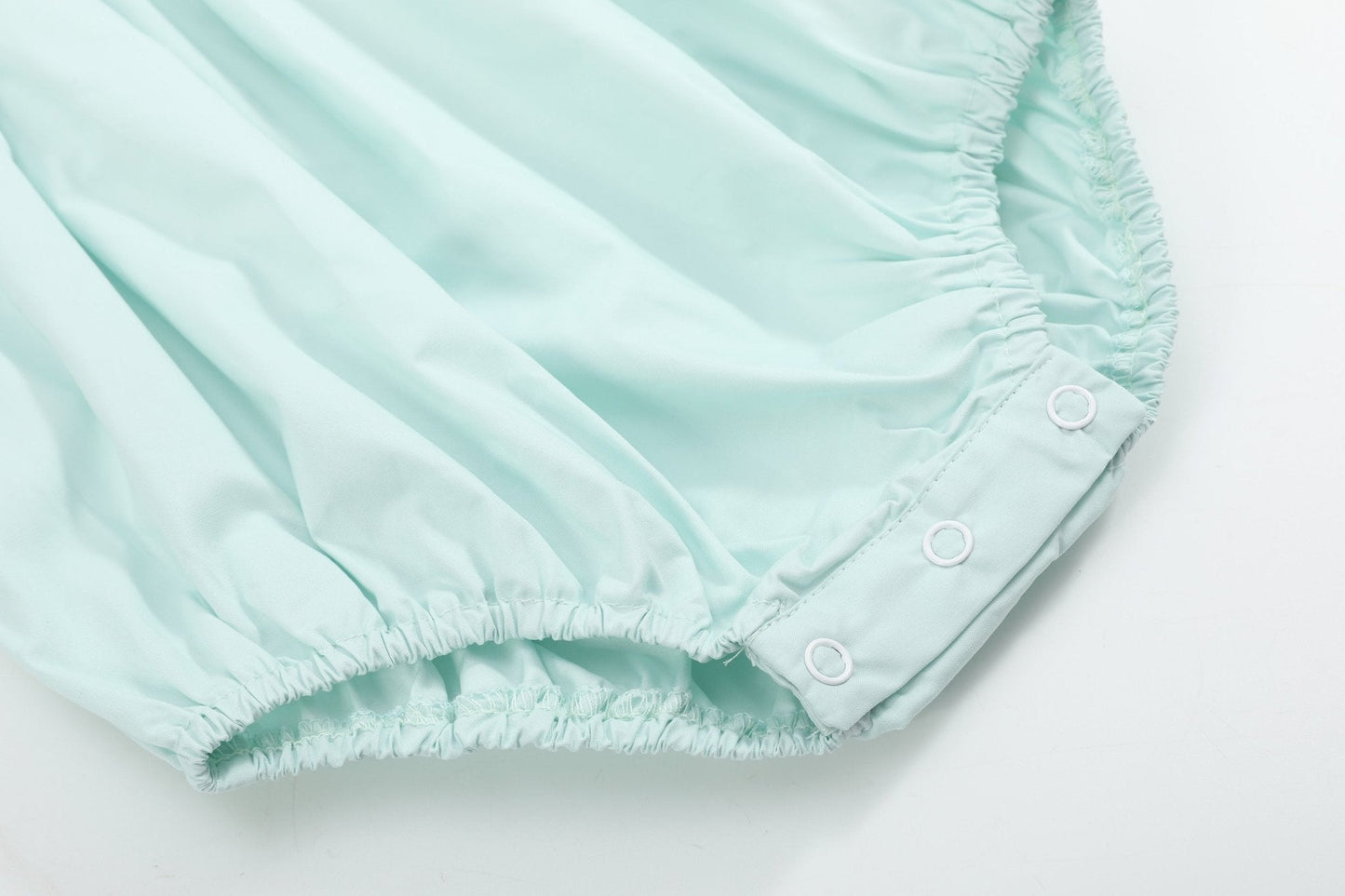 Lil Cactus Blue Bunny Smocked Bubble Romper