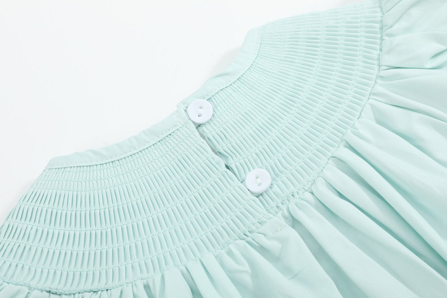 Lil Cactus Blue Bunny Smocked Bubble Romper