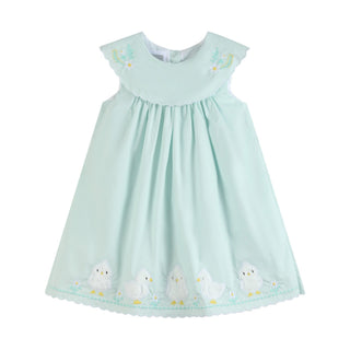 Misty Blue Fuzzy Chickies Dress