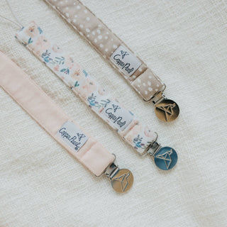 Copper Pearl Autumn Binky Clips