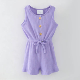 Essential Everyday Cotton Romper - Lavender